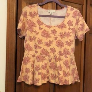 Floral peplum top